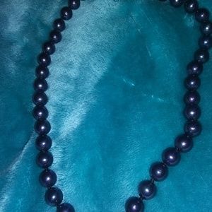 Antique Black Pearl Necklace